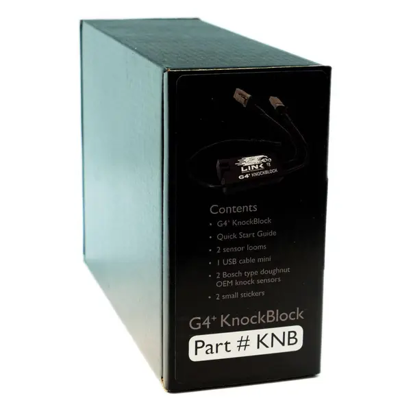 LINK ECU 105-1000 KnockBlock G4+, includes two knock sensors, rechargable, ruggard CNC enclosure with flying leads