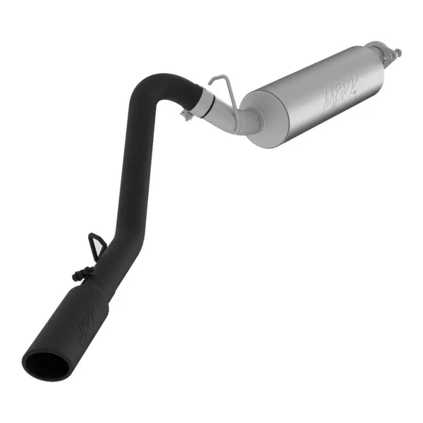MBRP S5500BLK Cat-Back 2.5" Armor BLK (Black-Coated Aluminized Steel / Single) for JEEP Wrangler (TJ) 2000-2006
