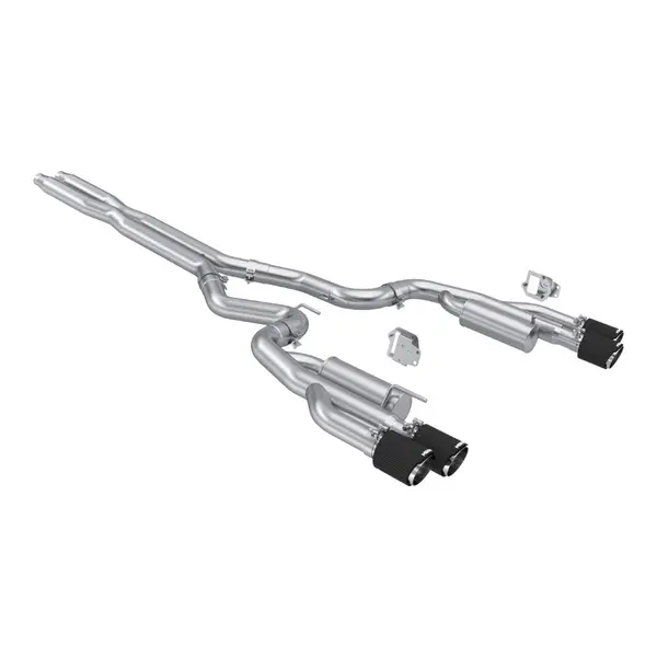MBRP S72823CF Cat-Back 3" Armor Pro (T304 Stainless Steel / Dual with Carbon End Tips) for FORD Mustang 5.0L 2024-