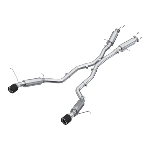 MBRP S55253CF Cat-Back 3" Armor Pro (T304 Stainless Steel / Dual with Carbon End Tips) for JEEP Grand Cherokee 6.4L HEMI SRT8 2012-2021