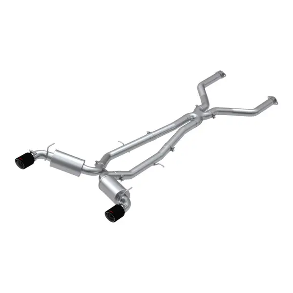 MBRP S44043CF Cat-Back 3" Armor Pro (T304 Stainless Steel / Dual with Carbon Tips) for INFINITI Q60 2017-2022