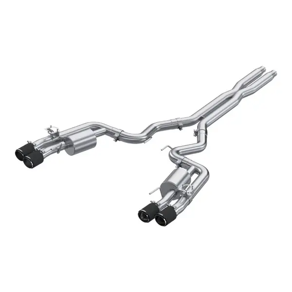 MBRP S72553CF Cat-Back 3" Armor Pro (T304 Stainless Steel / Quad with Carbon End Tips) for FORD Mustang GT 5.0L (S650) 2024-