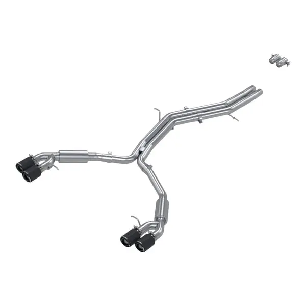 MBRP S46073CF Resonator Bypass 2.5" Armor Pro (T304 Stainless Steel with Carbon Tips) for AUDI S4 / S5 (B9) 2018-