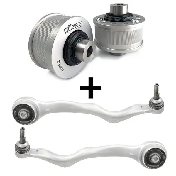 MILLWAY 90496-F30-PM Front Tension Strut Arms with Street Bushings for BMW F-Series 2WD