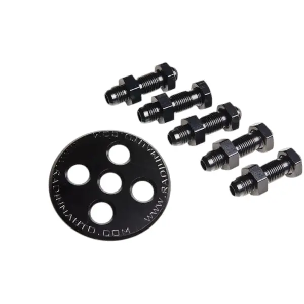 RADIUM 20-0128-01 BULKHEAD PLATE, 6AN, WITH FITTINGS AND NUTS