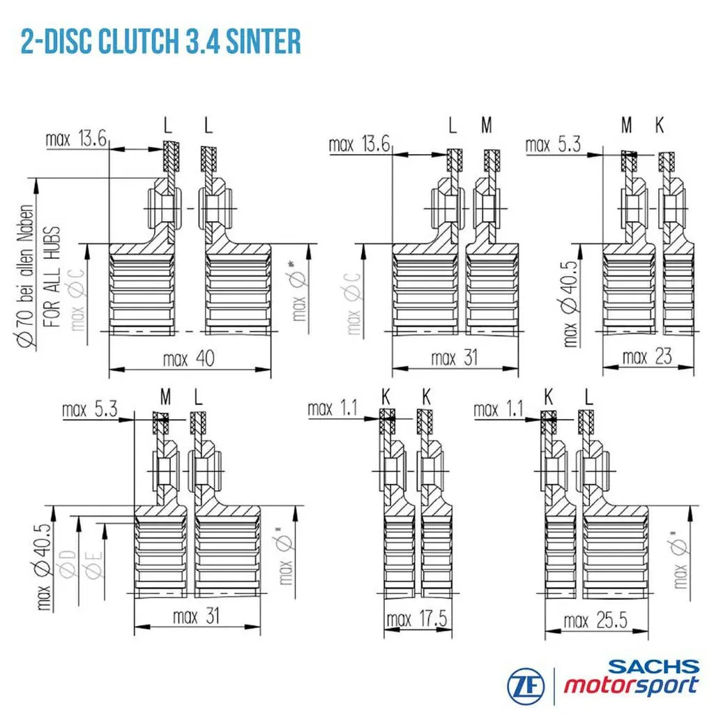 SACHS PERFORMANCE 881864001892 Clutch Disc RCS 140-S3.4