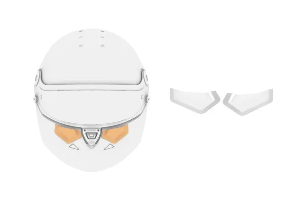 SCHUBERTH 1010008095 Chin Ventilations clear 2 pcs Prep. with tape SF3/SP1