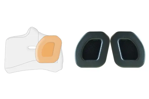 SCHUBERTH 10100012166 PU Ear Cups SP1 - Black colour