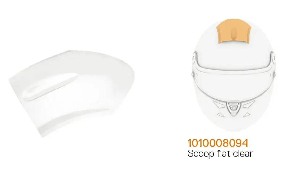 SCHUBERTH 1010008094 Scoop Flat clear Prep. with tape SF3/SP1