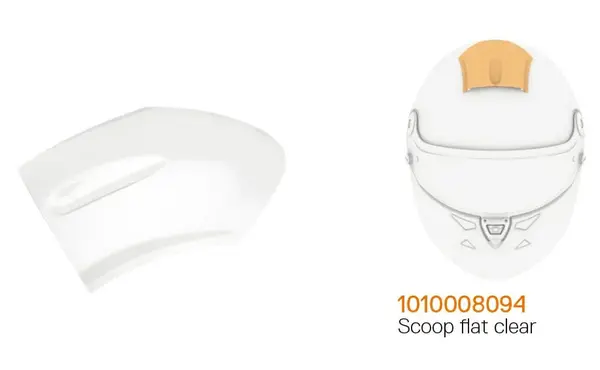 SCHUBERTH 1010008094 Scoop Flat clear Prep. with tape SF3/SP1