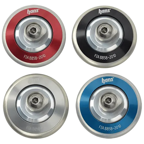 Simpson AK 1131.12S HANS post collar anchor Pro for SAH Helmet Silver