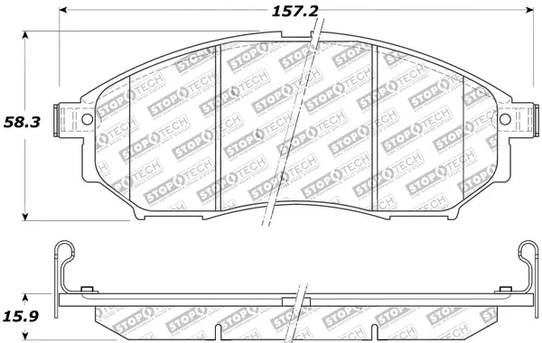 STOPTECH 309.08880 Front Sport Brake Pads with Shims & Hardware INFINITI EX37 2013-2015 / NISSAN 350Z 2002-2009