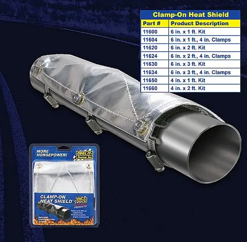 THERMO-TEC 11600 Clamp-On Heat Shield 6in X 1ft
