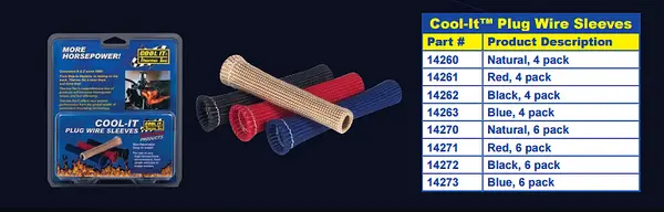 THERMO-TEC 14260 Cool-It Plug Wire Sleeves 4pcs. copper