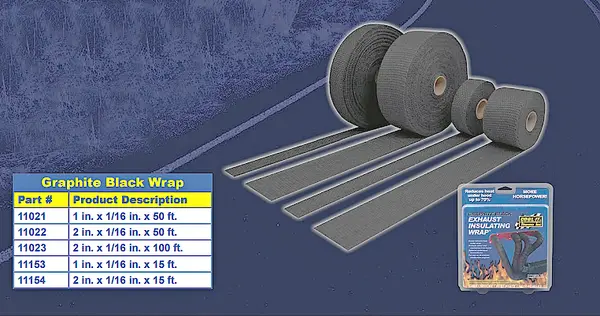 THERMO-TEC 11153 Exhaust Insulating Wrap black 1in. x 15 ft.