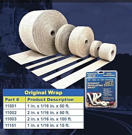 THERMO-TEC 11006 Exhaust Insulating Wrap white 6 in. x 100 ft