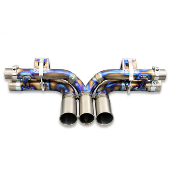 TUBI STYLE TSPO991GT317.001.T PORSCHE 991 GT3 CENTRAL STRAIGHT PIPES TITANIUM EXHAUST w 3 END TIPS