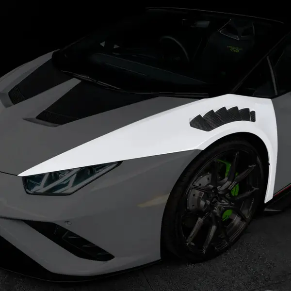 VORSTEINER 0940LOV Front Fenders with Integrated Vents and Splash Shields NOVARA EDIZIONE (Gloss Carbon) for LAMBORGHINI Huracan LP610-4 / LP580-2