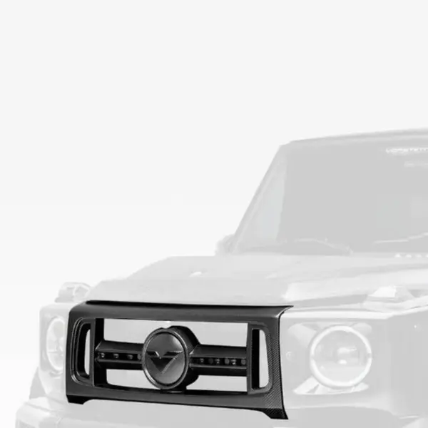 VORSTEINER MEV2006 Front Grille with Separate Center V Part Piece VRS (Satin Carbon) for MERCEDES-BENZ G63 AMG / G550