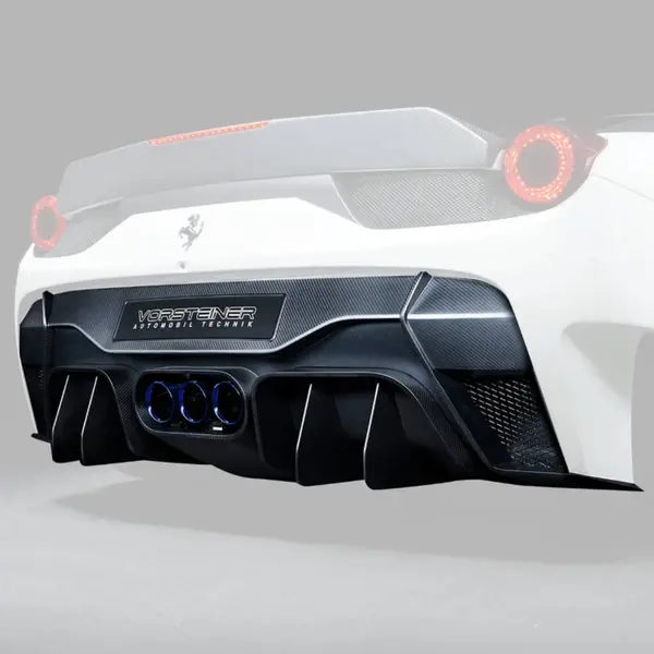 VORSTEINER FRV1140 Rear Bumper with Rear Diffuser incl. Exhaust Tips VX AERO (Gloss Carbon) for FERRARI 458 Italia 2009-2015
