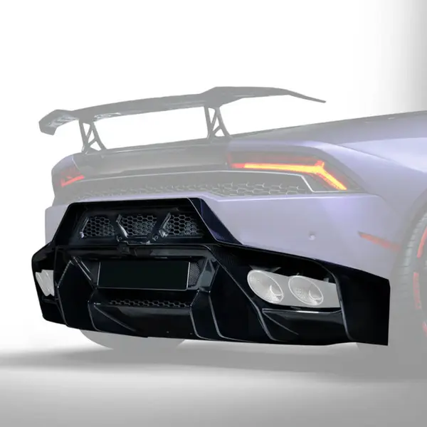 VORSTEINER 0920LOV Rear Bumper with Rear Diffuser NOVARA EDIZIONE (Gloss Carbon) for LAMBORGHINI Huracan LP610-4 / LP580-2