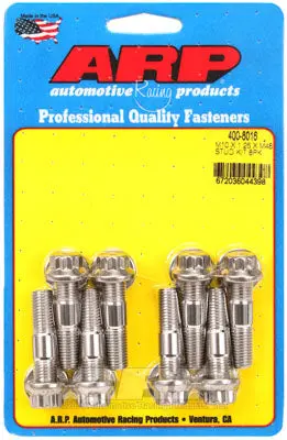 ARP 400-8016 Accessory Stud Kit M10 x 1.25 x 48mm. SS. broached. 8 pieces