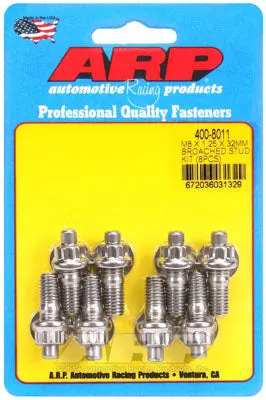 ARP 400-8011 Accessory Stud Kit M8 X 1.25 X 32mm. broached. 8 pieces
