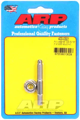 ARP 400-0301 Air Cleaner Stud Kit 5/16" x 2.225 SS