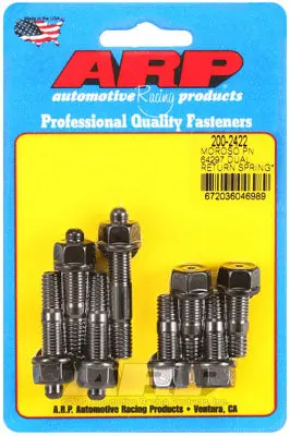 ARP 200-2422 Carburetor Stud Kit 2? spacer with Moroso #64927 return spring kit. 8740. black oxide. hex