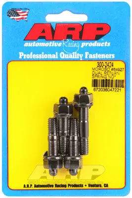ARP 300-2424 Carburetor Stud Kit No spacer with Moroso #64927 return spring kit. ARP Stainless. drilled. hex