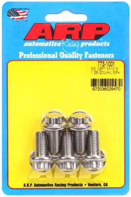 ARP 773-1001 Metric Thread Bolt Kit M10 x 1.25 x 20 12pt SS bolts