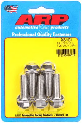 ARP 763-1003 Metric Thread Bolt Kit M10 x 1.25 x 30 hex SS bolts