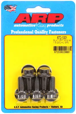 ARP 672-1001 Metric Thread Bolt Kit M10 x 1.50 x 20 12pt black oxide bolts