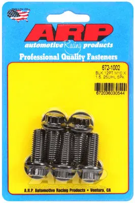 ARP 672-1002 Metric Thread Bolt Kit M10 x 1.50 x 25 12pt black oxide bolts