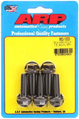 ARP 662-1003 Metric Thread Bolt Kit M10 x 1.50 x 30 hex black oxide bolts