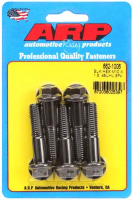 ARP 662-1006 Metric Thread Bolt Kit M10 x 1.50 x 45 hex black oxide bolts