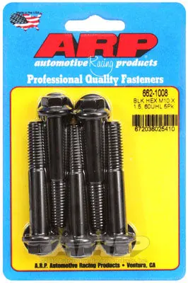ARP 662-1008 Metric Thread Bolt Kit M10 x 1.50 x 60 hex black oxide bolts