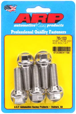 ARP 765-1003 Metric Thread Bolt Kit M12 x 1.75 x 35 hex SS bolts