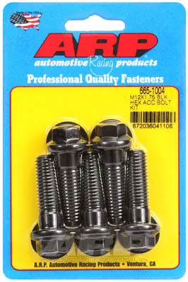 ARP 665-1004 Metric Thread Bolt Kit M12 x 1.75 x 40 hex black oxide bolts