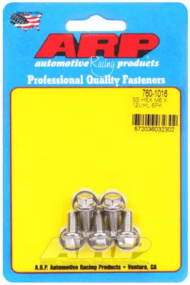 ARP 760-1016 Metric Thread Bolt Kit M6 x 1.00 x 12 hex SS bolts