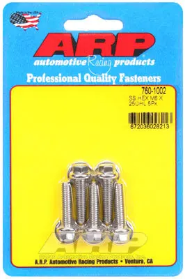 ARP 760-1002 Metric Thread Bolt Kit M6 x 1.00 x 25 hex SS bolts