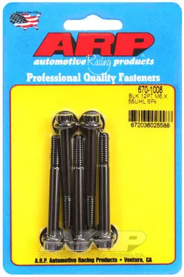 ARP 670-1008 Metric Thread Bolt Kit M6 x 1.00 x 55 12pt black oxide bolts