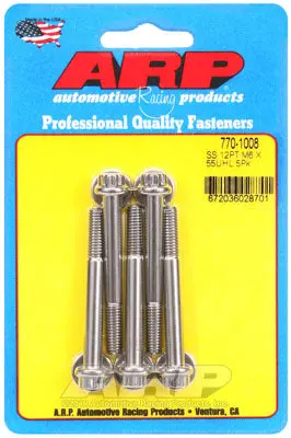 ARP 770-1008 Metric Thread Bolt Kit M6 x 1.00 x 55 12pt SS bolts