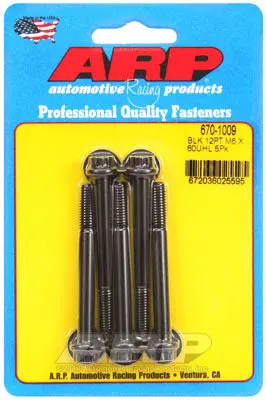 ARP 670-1009 Metric Thread Bolt Kit M6 x 1.00 x 60 12pt black oxide bolts