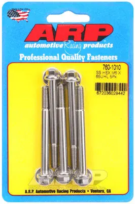 ARP 760-1010 Metric Thread Bolt Kit M6 x 1.00 x 65 hex SS bolts