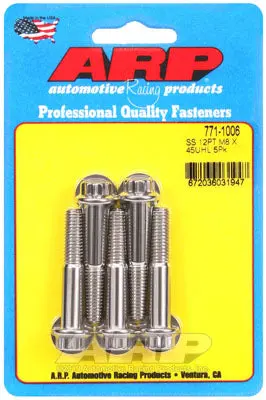 ARP 771-1006 Metric Thread Bolt Kit M8 x 1.25 x 45 12pt SS bolts