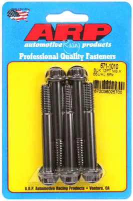 ARP 671-1010 Metric Thread Bolt Kit M8 x 1.25 x 65mm 12pt black oxide bolts