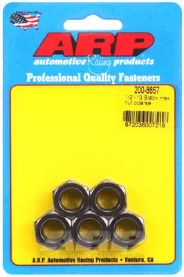 ARP 200-8657 Nut Kit 1/2"-13 black coarse hex