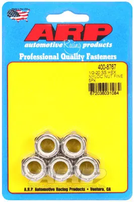 ARP 400-8767 Nut Kit 1/2"-20 SS fine nyloc hex