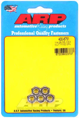 ARP 400-8751 Nut Kit 1/4"-28 SS fine hex